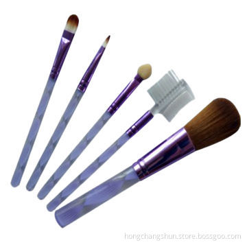 5-unit compact set with sky blue handle, various types of bristles are available
